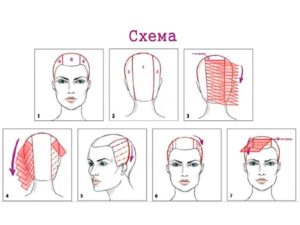 Схема мелирования Схема мелирования